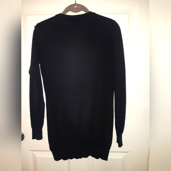 (S/M)🔥 Liz Claiborne🔥 Black Long Cardigan with Pockets Ptp 18"×L29" - Picture 6 of 6